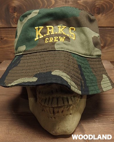 バケットハット K.R.K.S CREW 迷彩 カモフラ - KRAZY ROD ONLINE WEBSHOP