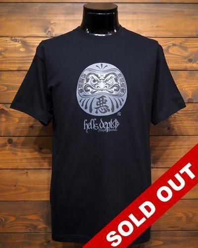 T-SHIRTH.D. x K.R. HELL DARUMA -BK(GY)-