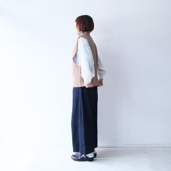 mizuiro-ind ミズイロインド ボトルネックケーブルベスト モヘア