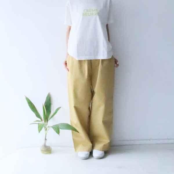 セール】 リネンコットンセミワイドパンツ （パンツ）｜human