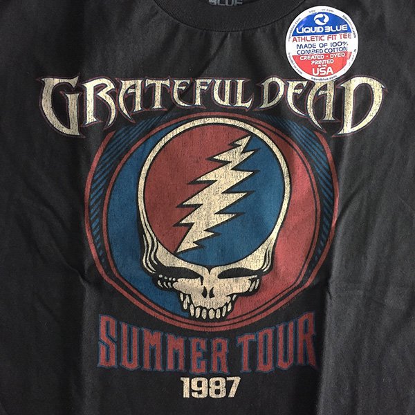 Grateful Dead - Summer Tour 1987 Tee on black - Bear's Choice Web Shop