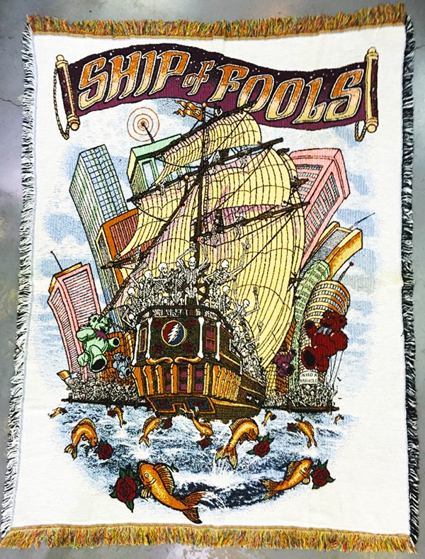 Grateful Dead - Ship Of Fools Cotton Rug Blanket (Sorry, Sold Out!) -  Bear's Choice Web Shop