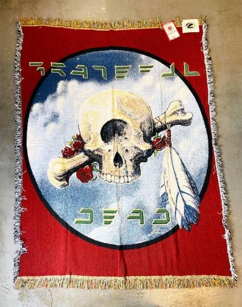 Grateful Dead - 'Spirit Rose' Cotton Rug Blanket - Bear's Choice