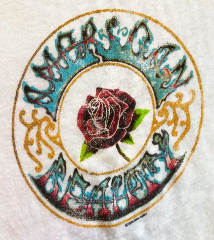 Grateful Dead - American Beauty 1970 Babydoll on White - Bear's