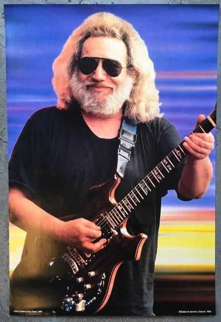 Jerry Garcia - Irwin Guitar 1995 Vintage Poster - Bear's