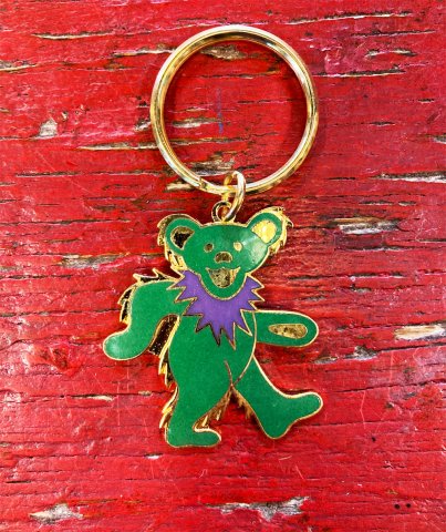 Grateful Dead - Green Dancing Bear Vintage Key Ring (New Old Stock) -  Bear's Choice Web Shop
