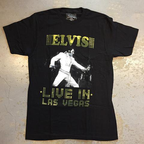 Elvis Presley - Live In Las Vegas (January 26, 1970) T-shirt on Black -  Bear's Choice Web Shop