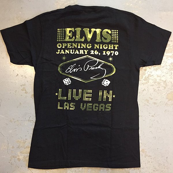 Elvis Presley - Live In Las Vegas (January 26, 1970) T-shirt on Black