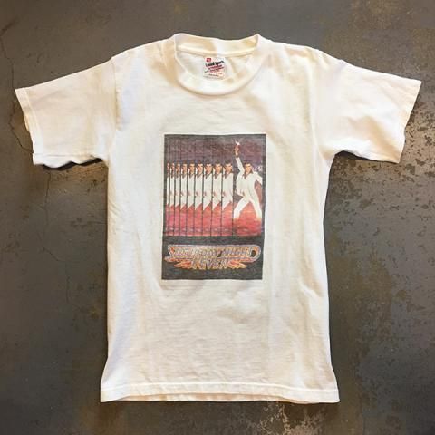 80s 90s Saturday Night Fever 映画 Tシャツ 90s “Saturday night fever “ringer t-shirt | A46