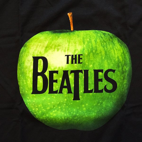 The Beatles - Apple Green Logo T-shirt on black - Bear's Choice Web Shop