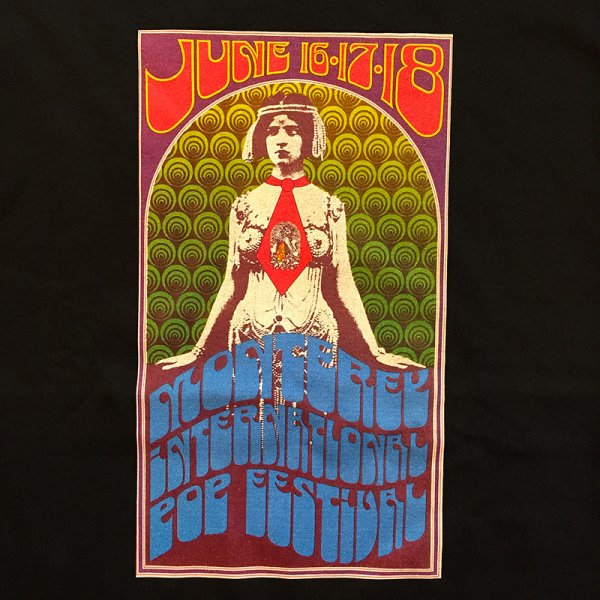 Monterey International Pop Music Festival 1967 T-Shirt on black