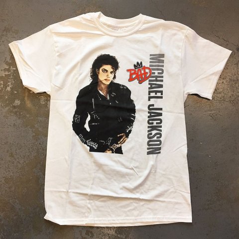 Michael Jackson - BAD 1987 T-shirt on white - Bear's Choice Web Shop