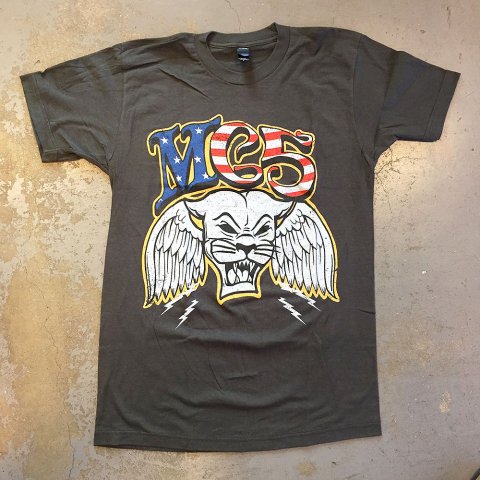 MC5 - The White Panthers T-shirt on vintage grey - Bear's Choice Web Shop