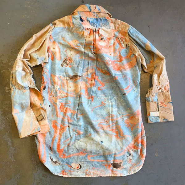 Worlds End - Hobo’s Marbling Print Over Shirt (Punkature Collection 1983  SS) (Sorry, Sold Out!) - Bear's Choice Web Shop