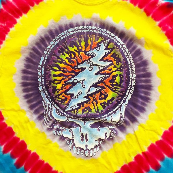 Grateful Dead - Rain Drops Steal Your Face (Last Summer Tour 1995) Tie-dye  T-shirt - Bear's Choice Web Shop