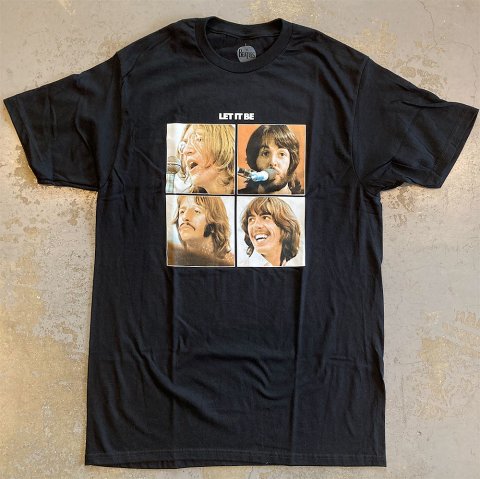 The Beatles - Let It Be 1970 T-shirt on black - Bear's Choice Web Shop