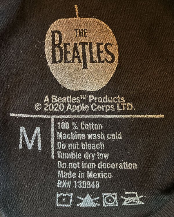 The Beatles - Let It Be 1970 T-shirt on black - Bear's Choice Web Shop