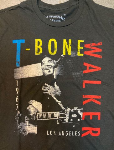 T-Bone Walker - Los Angeles 1967 Vintage Style T-shirt on Black - Bear's  Choice Web Shop