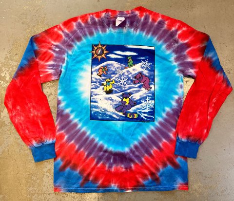 Grateful Dead - SNOW BOARD BEARS Tie-die Long Sleeve T-shirt