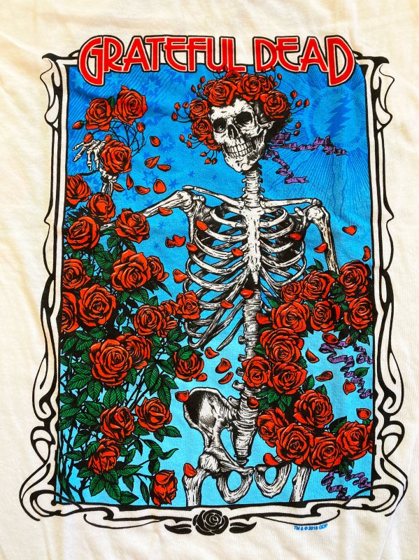 Grateful Dead - BERTHA WHEEL & ROSES Vintage Style T-shirt