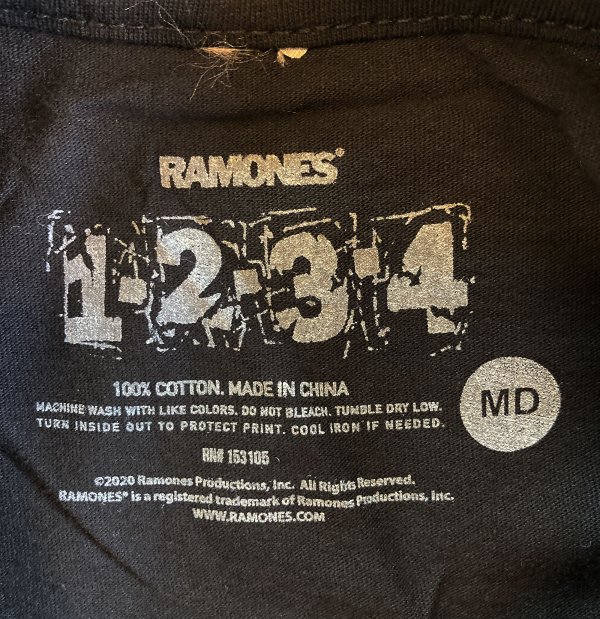 RAMONES - Giant Presidential Seal Vintage Style T-shirt - Bear's Choice Web  Shop
