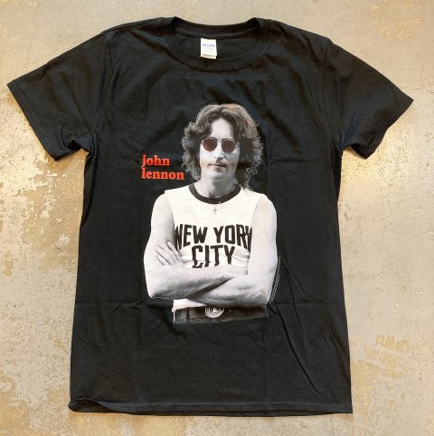 John Lennon - Welcome to NEW YORK CITY 1974 T-shirt on black - Bear's  Choice Web Shop