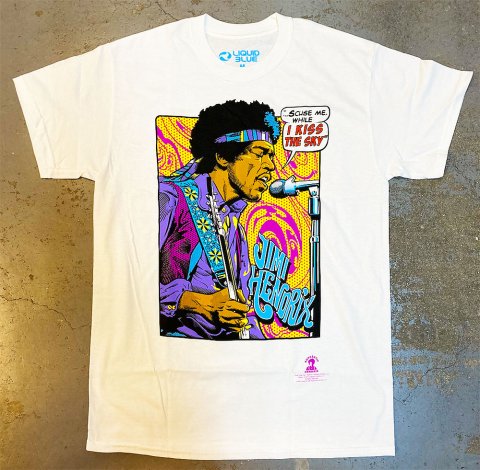 Jimi Hendrix - Purple Haze...KISS THE SKY T-Shirt (White) - Bear's Choice  Web Shop
