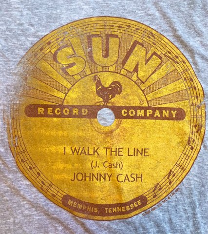 Johnny Cash - I Walk The Line (Sun Records 1956) T-shirt (Vintage Used  Clothing) - Bear's Choice Web Shop