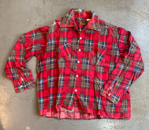 Vintage 60-70’s SEARS Tartan Check Cotton Shirt (Vintage Used Clothing) -  Bear's Choice Web Shop