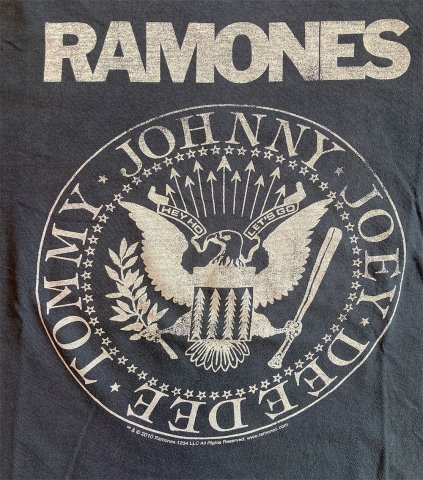 RAMONES - Presidential Seal T-shirt on Vintage Grey (Vintage Used