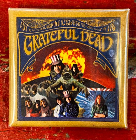 Grateful Dead - 'The Golden Road' Square Button (B-308) - Bear's 
