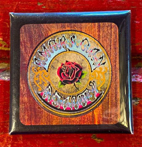 Grateful Dead - 'American Beauty' Square Button (B-304) - Bear's Choice Web  Shop