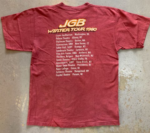 Jerry Garcia Band - JGB Winter Tour 1980 T-shirt on Brick (Vintage Used  Clothing) - Bear's Choice Web Shop