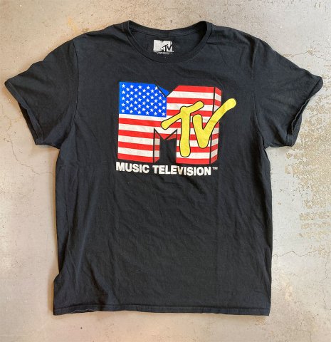 Music Television - MTV Original Logo T-shirt on Black (Vintage ...