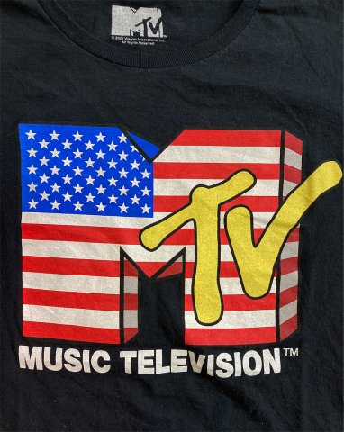 Music Television - MTV Original Logo T-shirt on Black (Vintage