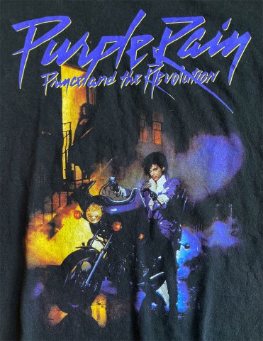 Prince & The Revolution - Purple Rain 1984 T-shirt (Vintage Used Clothing)  - Bear's Choice Web Shop
