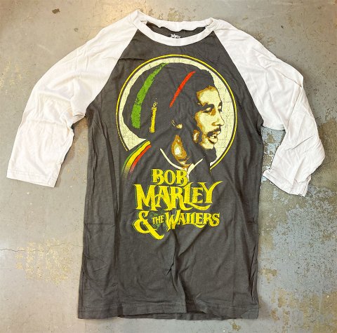 Bob Marley - Catch A Fire 1973 Raglan T-shirt (Baseball Tee 
