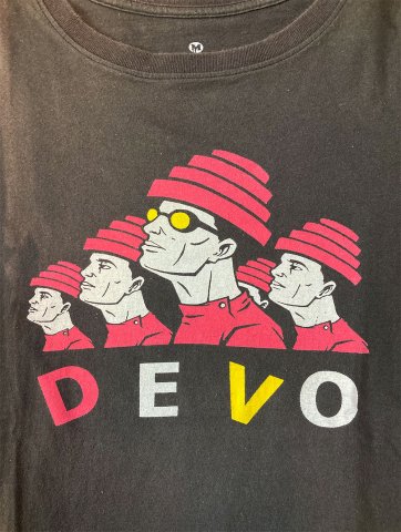 DEVO - We Are DEVO! Vintage Style T-shirt on Charcoal Grey (Vintage Used  Clothing) - Bear's Choice Web Shop