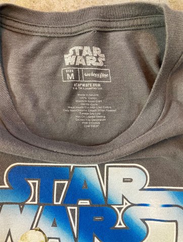 Star Wars   CPO & R2 D2 T shirt on Grey Vintage Used