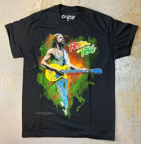Peter Tosh - 'Skanky Dog' Skanking T-shirt on Black - Bear's