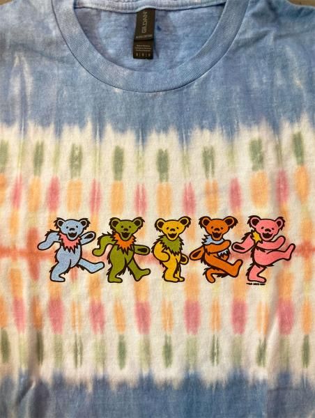 Grateful Dead - TRUCKIN' Dancing Bears Tie-dye T-shirt