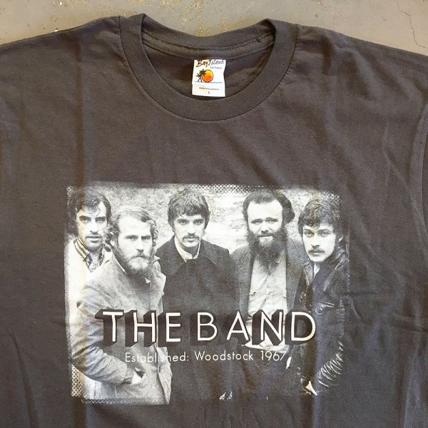 The Band - Woodstock 1969 (The Brown Album) T-shirt on vintage grey -  Bear's Choice Web Shop