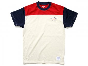 Delicious [ Football Tee ] RED x NAVY x OATMEAL