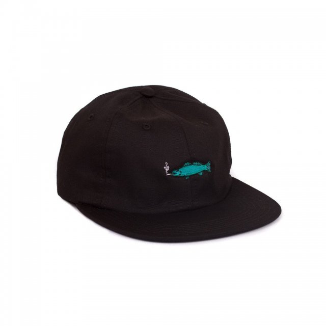 Good Worth & Co. [ Smoking Fish Strapback Cap ] BLACK