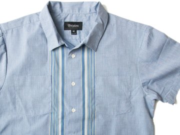 BRIXTON [ CRUZE S/S Woven Shirt ] LIGHT BLUE