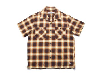 BLUCO [ WORK SHIRTS S/S  -ombre check- ] BROWN