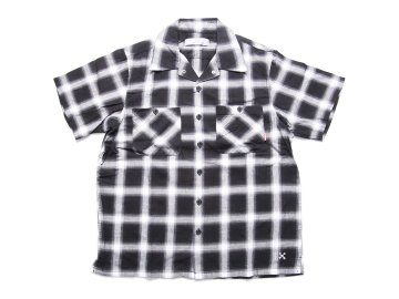 BLUCO [ WORK SHIRTS S/S  -ombre check- ] BLACK