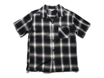 FIVE BROTHER [ OPEN COLLAR SHIRT ] BLACK OMBRE