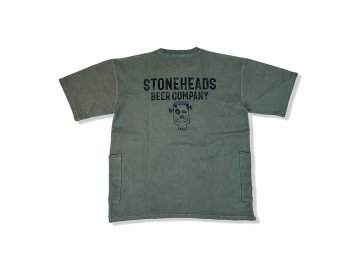 STONEHEADS BEER COMPANY [ PIQUE W POCKET TEE ] OLIVE