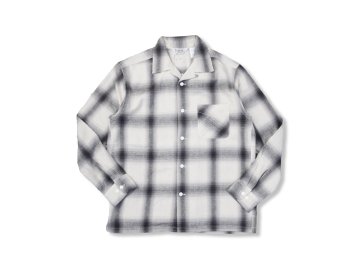 FIVE BROTHER [ LIGHT FLANNEL O/C SHIRTS ] WHITE OMBRE